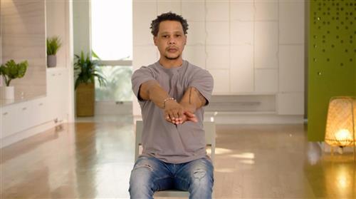 man extending arm